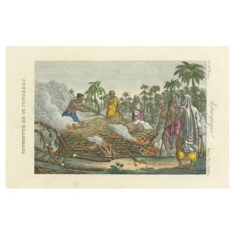 Traditional Hindu Funeral: Cremation of a Brahmin (1827)