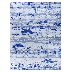 Traditional Ikat Hand Knotted Abstract Silk Beige Area Rug 9' 2" x 12' 0"
