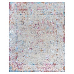 Traditionelle Ikat Hand geknüpft abstrakte Seide & Wolle Brown Area Rug 8' 1" x 10' 1"