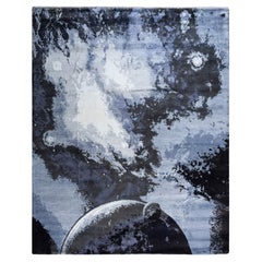 Traditional Ikat Hand Knotted Abstract Silk & Wool Brown Area Rug 8' 2" x 10' 1"