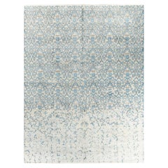 Traditional Ikat Hand Knotted Abstract Silk & Wool Sand Area Rug 9' 0" x 11' 8"