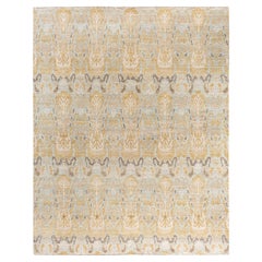 Traditional Ikat Hand Knotted Floral Wool Brown Area Rug 8' 0" x 10' 1"