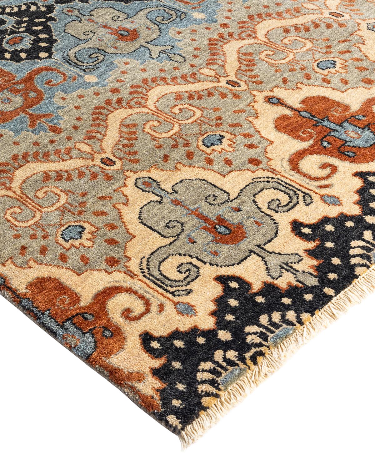 Kazak rugs have been sought after for generations, their unique design aesthetic a captivating combination of tribal history and geographic influence. Intricately hand-knotted from wool, the medallions, allover patterns, and central design reflect
