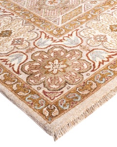 Traditional Ikat Hand Knotted Oriental Wool Brown Area Rug 8' 0" x 10' 4"