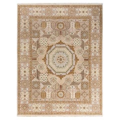 Traditional Ikat Hand Knotted Oriental Wool Brown Area Rug 8' 0" x 10' 4"
