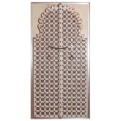 Traditional Indian Double / Split Door with Elaborate Bone Inlay