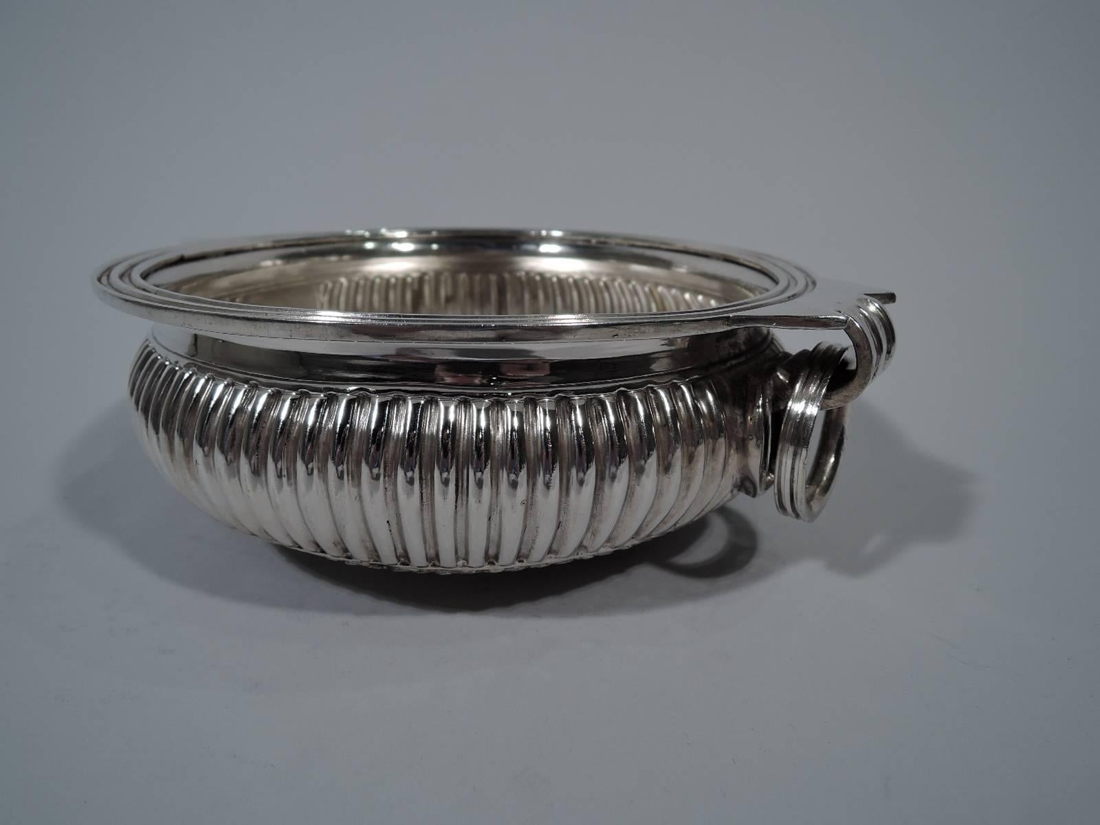 Modern Traditional Indian Sterling Silver Bowl with Jangly Rings