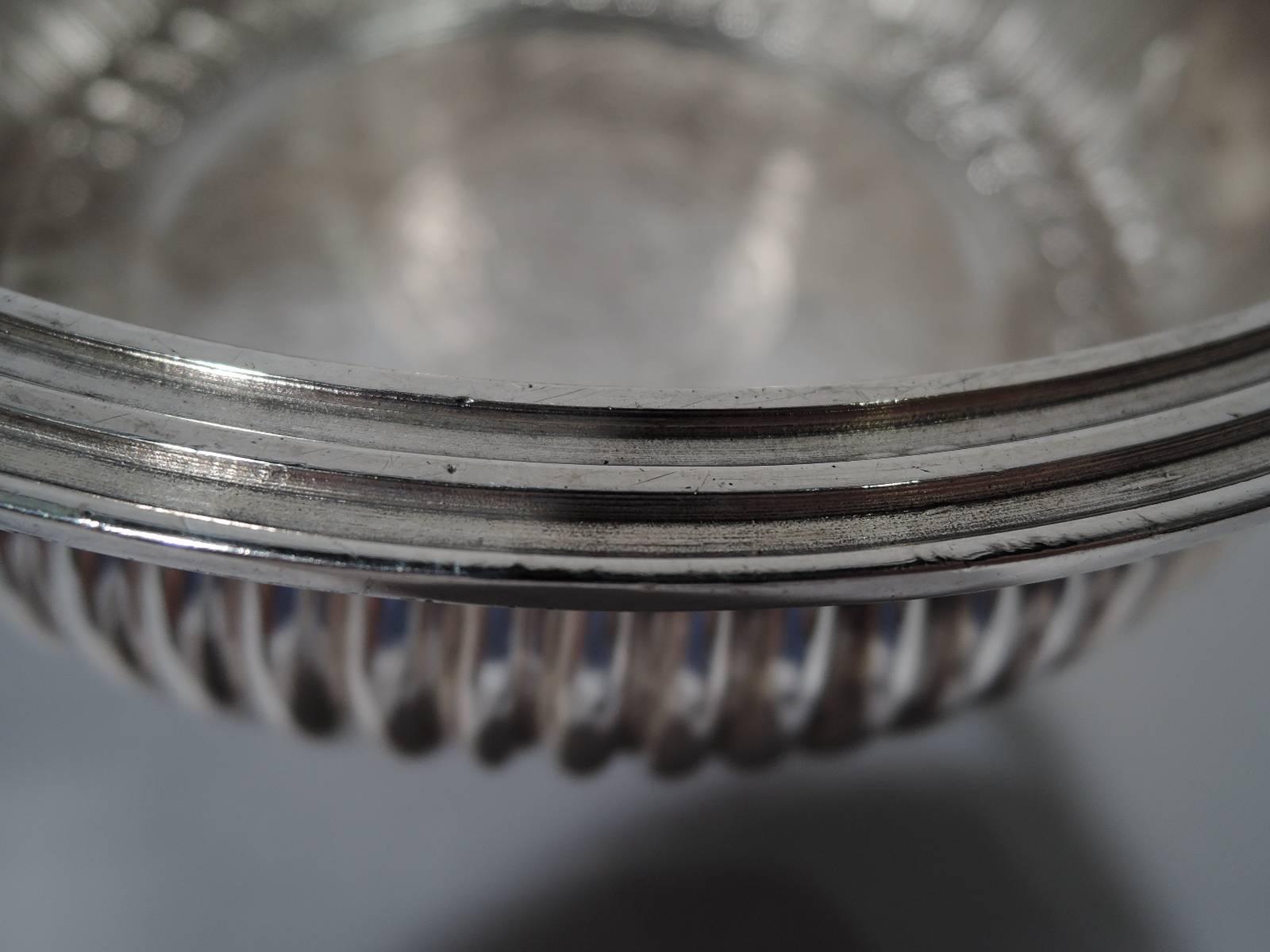 20th Century Traditional Indian Sterling Silver Bowl with Jangly Rings