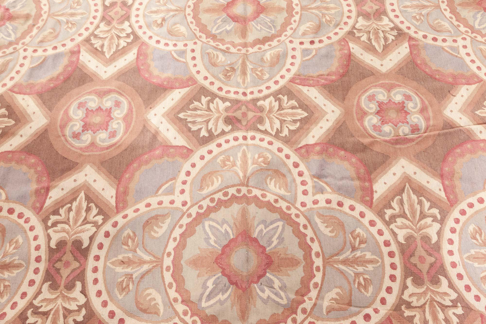 Hand-Woven Traditional Inspired Aubusson Rug For Sale