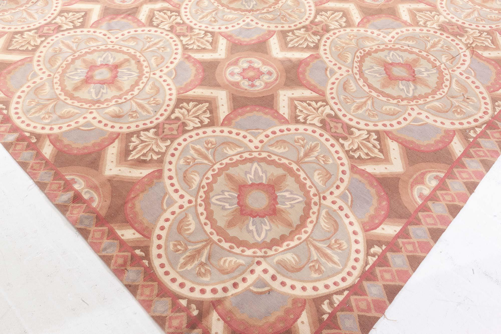 Contemporary Traditional Inspired Aubusson Rug For Sale