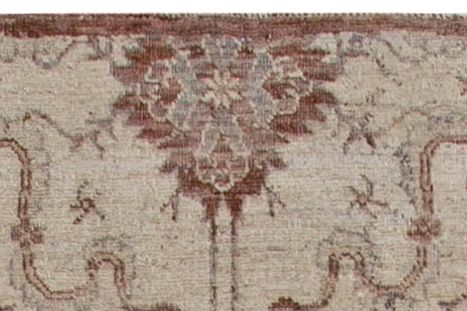 Traditionell inspirierter botanischer handgefertigter Woll-Läufer von Doris Leslie Blau (Moderne) im Angebot