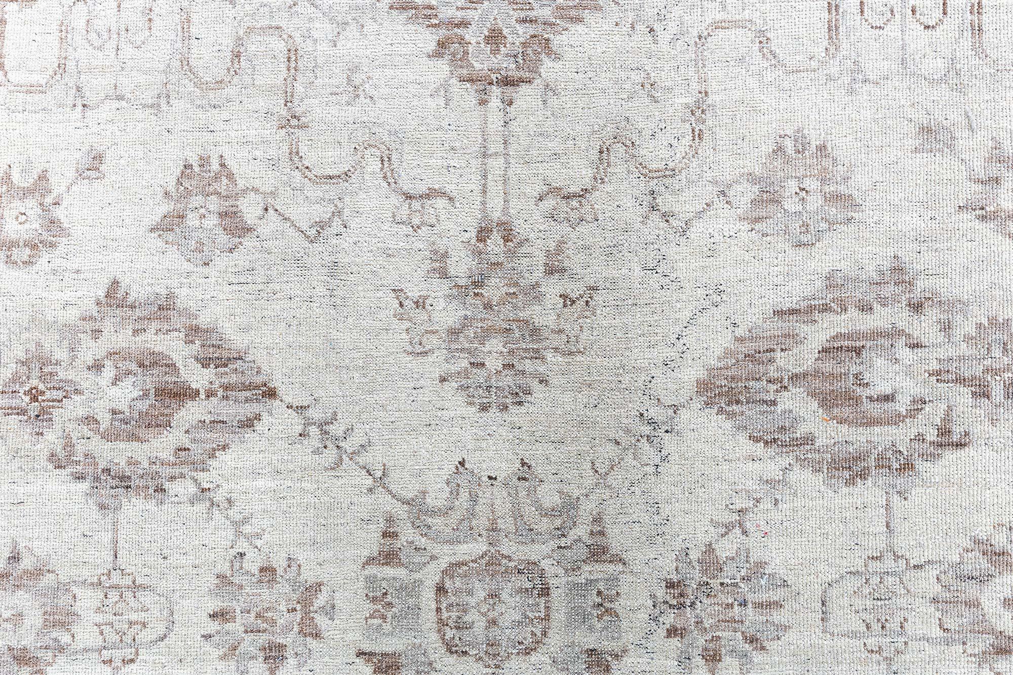 Traditional Inspired Botanic Handmade Wool Runner by Doris Leslie Blau In New Condition For Sale In New York, NY