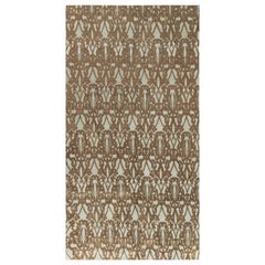 Tappeto Fragment di ispirazione tradizionale in marrone e grigio di Doris Leslie Blau