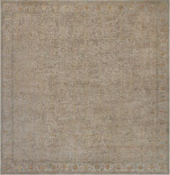 Traditional Inspired Gold Green High-Low Rug by Doris Leslie Blau