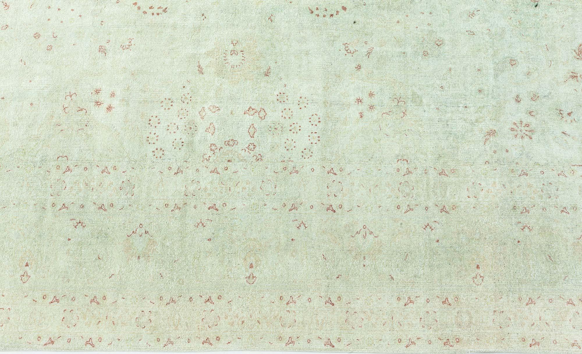 Indian Traditional Inspired Hand Knotted Wool Rug by Doris Leslie Blau For Sale
