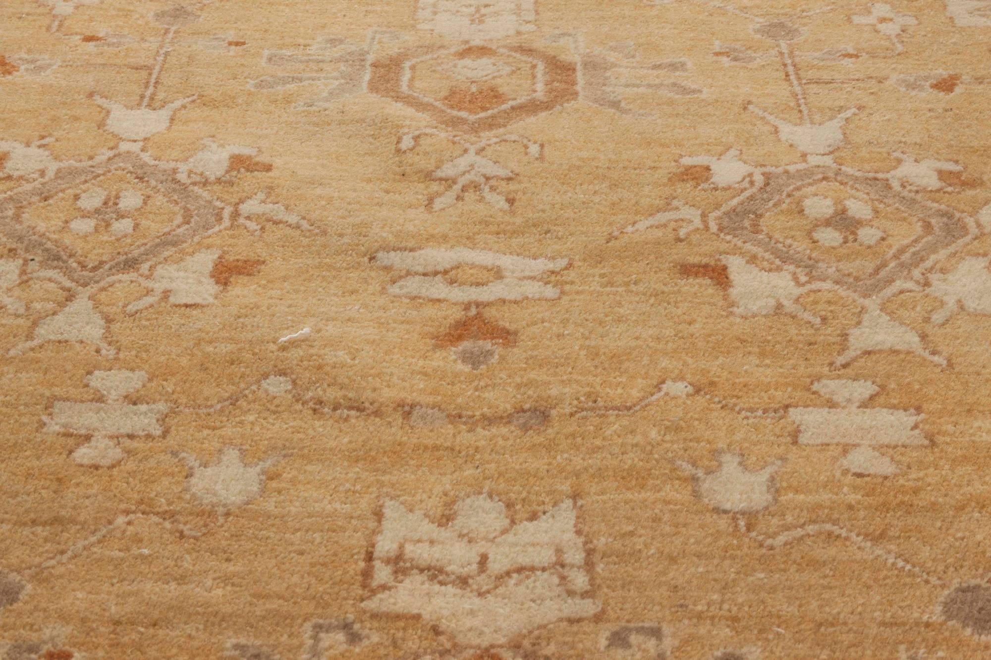 Contemporary Traditional Inspired Tabriz Rug in Beige and Brown by Doris Leslie Blau For Sale