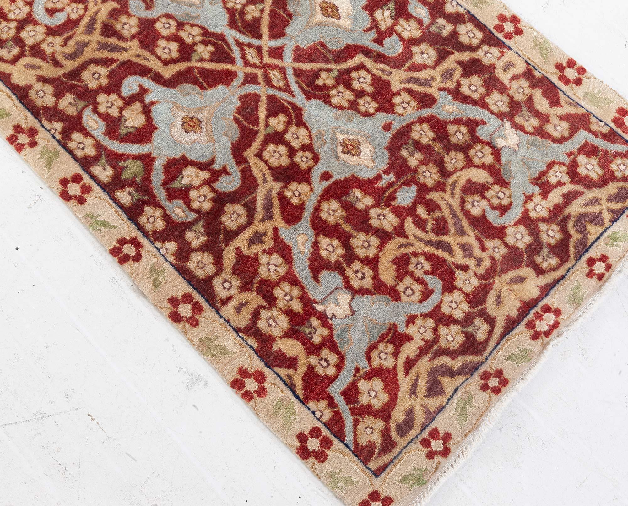 Hand-Knotted Traditional Inspired Tabriz Runner by Doris Leslie Blau For Sale
