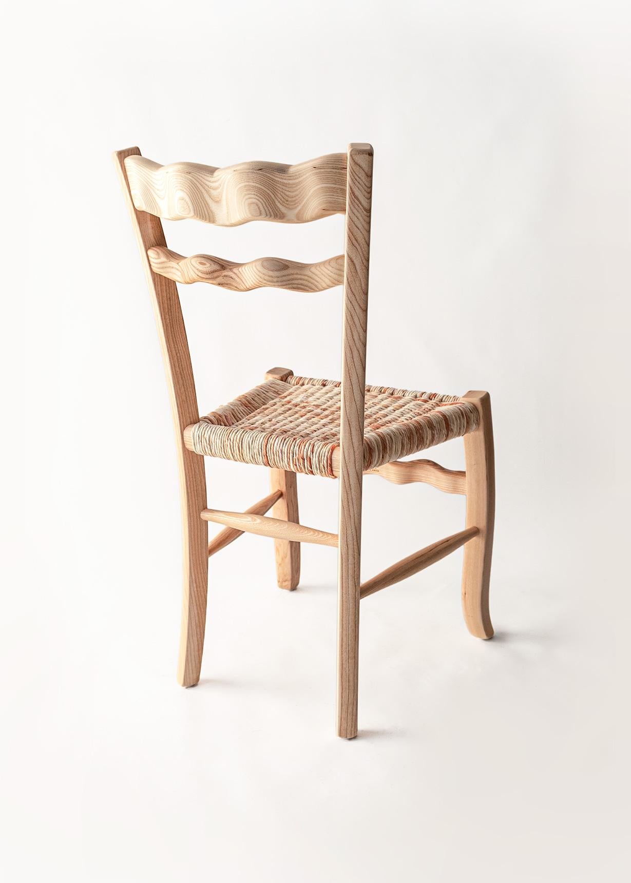 Mid-Century Modern Traditional Italian Ashwood Chair 