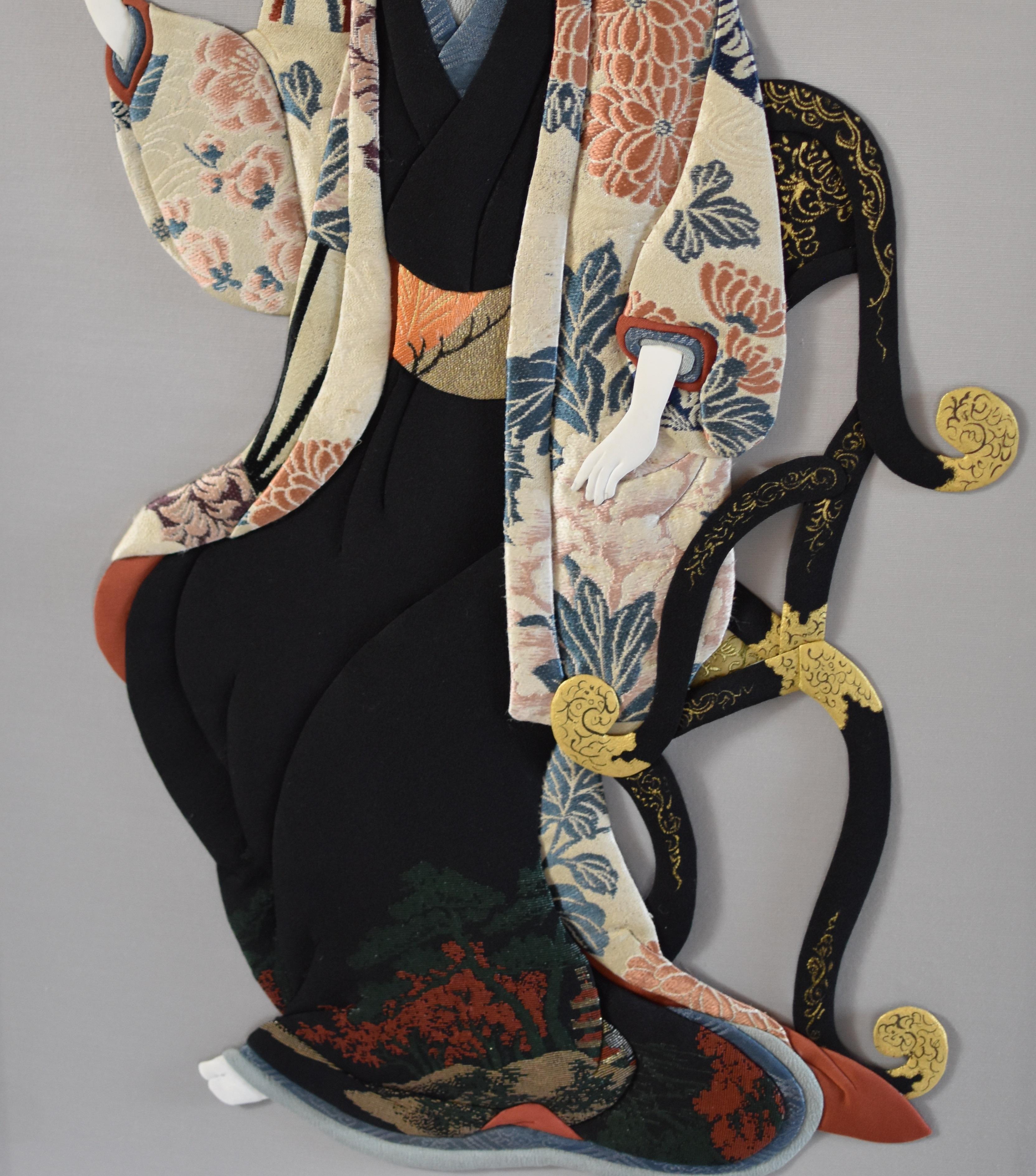 japanese art on silk