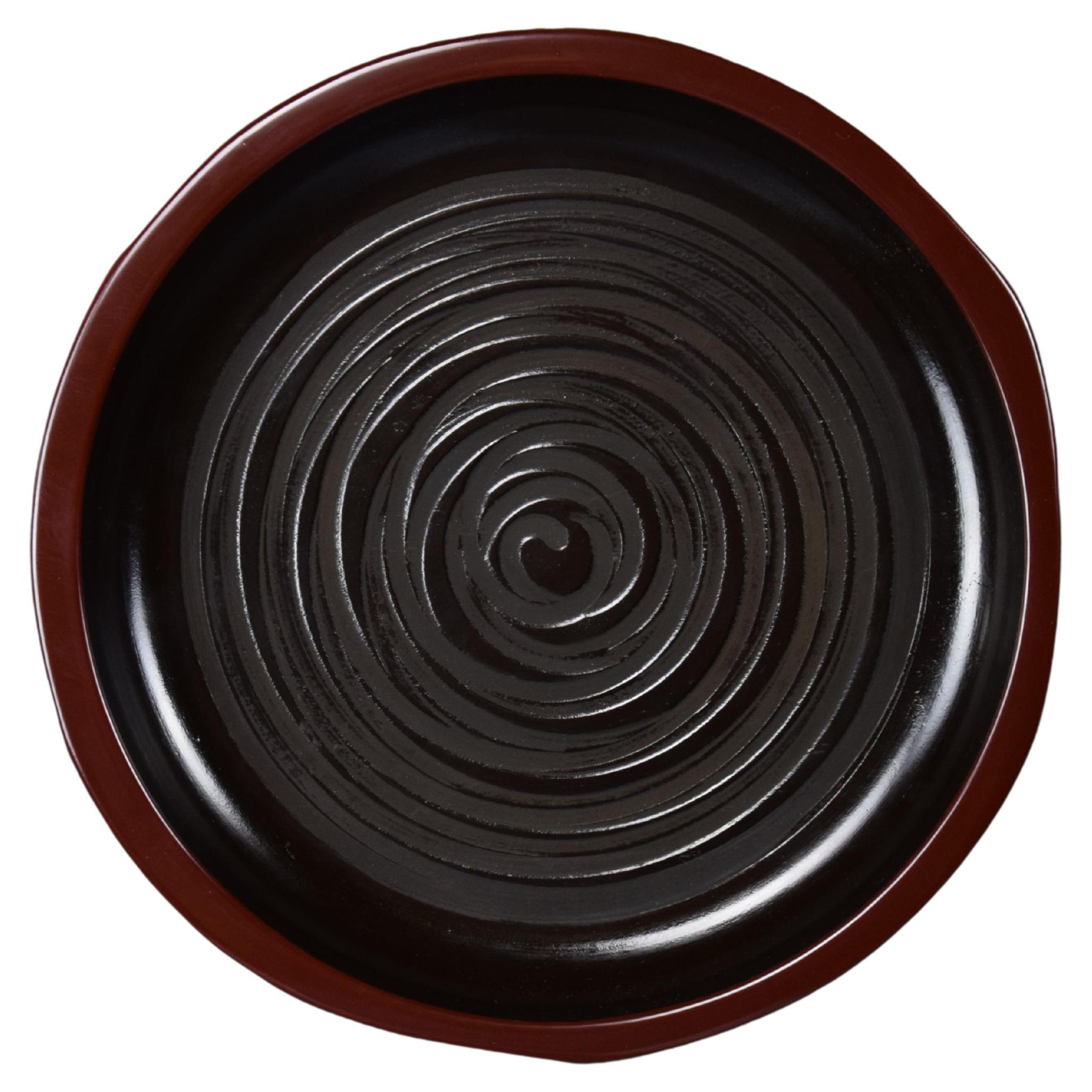 Traditional Japanese Hand Crafted Wooden and Lacquered Center Piece For Sale