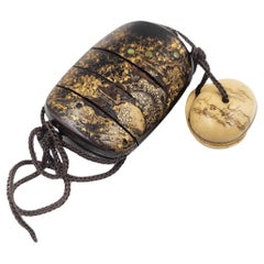 Traditional Japanese Inro box with five compartments