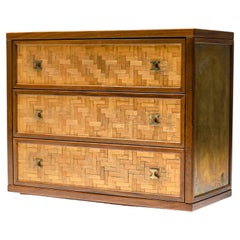 Vintage Traditional Japanese Side Boar, Cabinet with Drawers, Harvey Probber Style