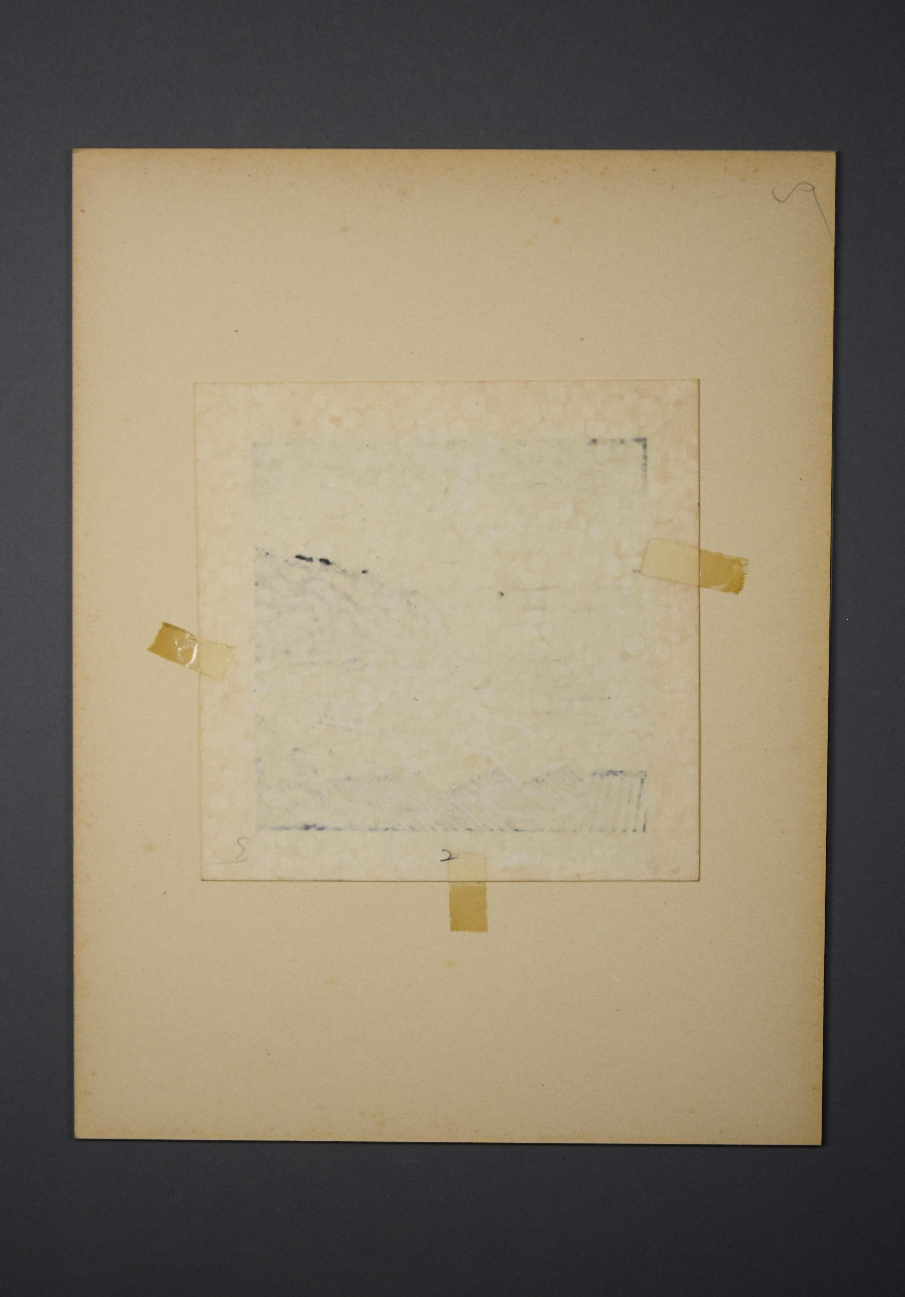 Grabado xilográfico tradicional japonés con el pueblo pesquero Ine finales del siglo XX en venta