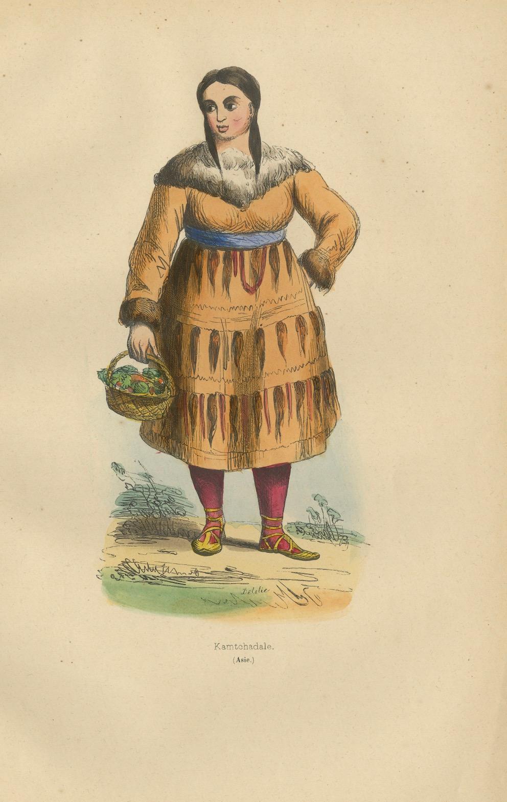 Traditional Kamchatdale Portraits: Engravings from 19th-Century Exploration For Sale 1