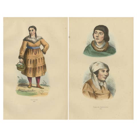 Traditional Kamchatdale Portraits: Engravings from 19th-Century Exploration