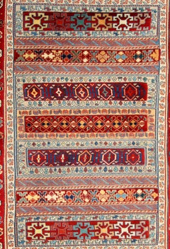 Traditional Kilim Carpet Wool Area Rug, Handwoven Sumakh Kilim Rug