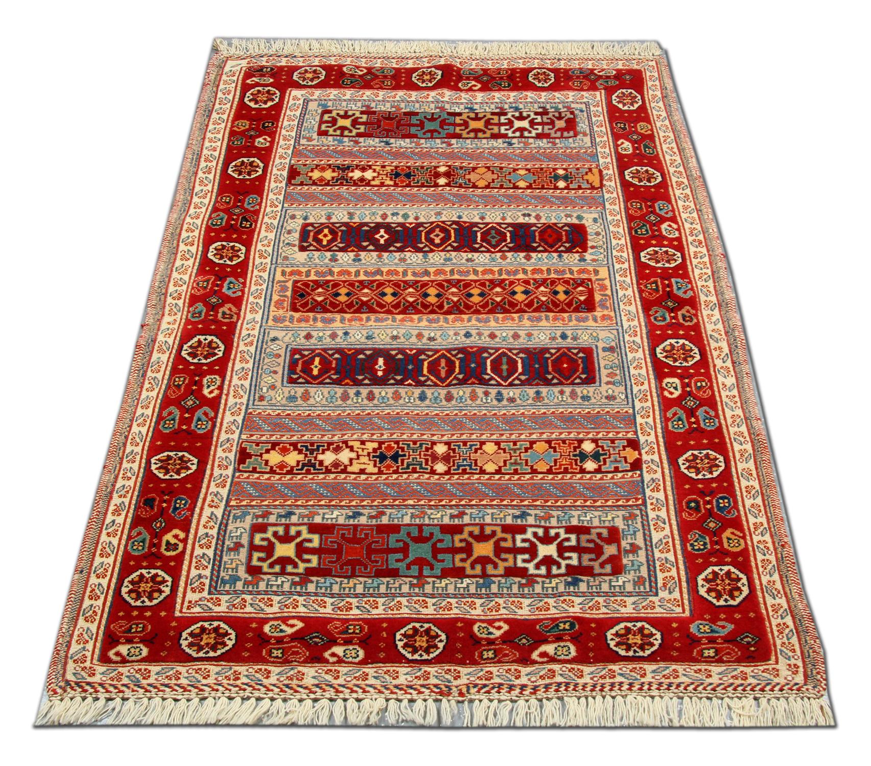 Afghan Traditional Kilim Carpet Wool Area Rug, Handwoven Sumakh Kilim Rug For Sale