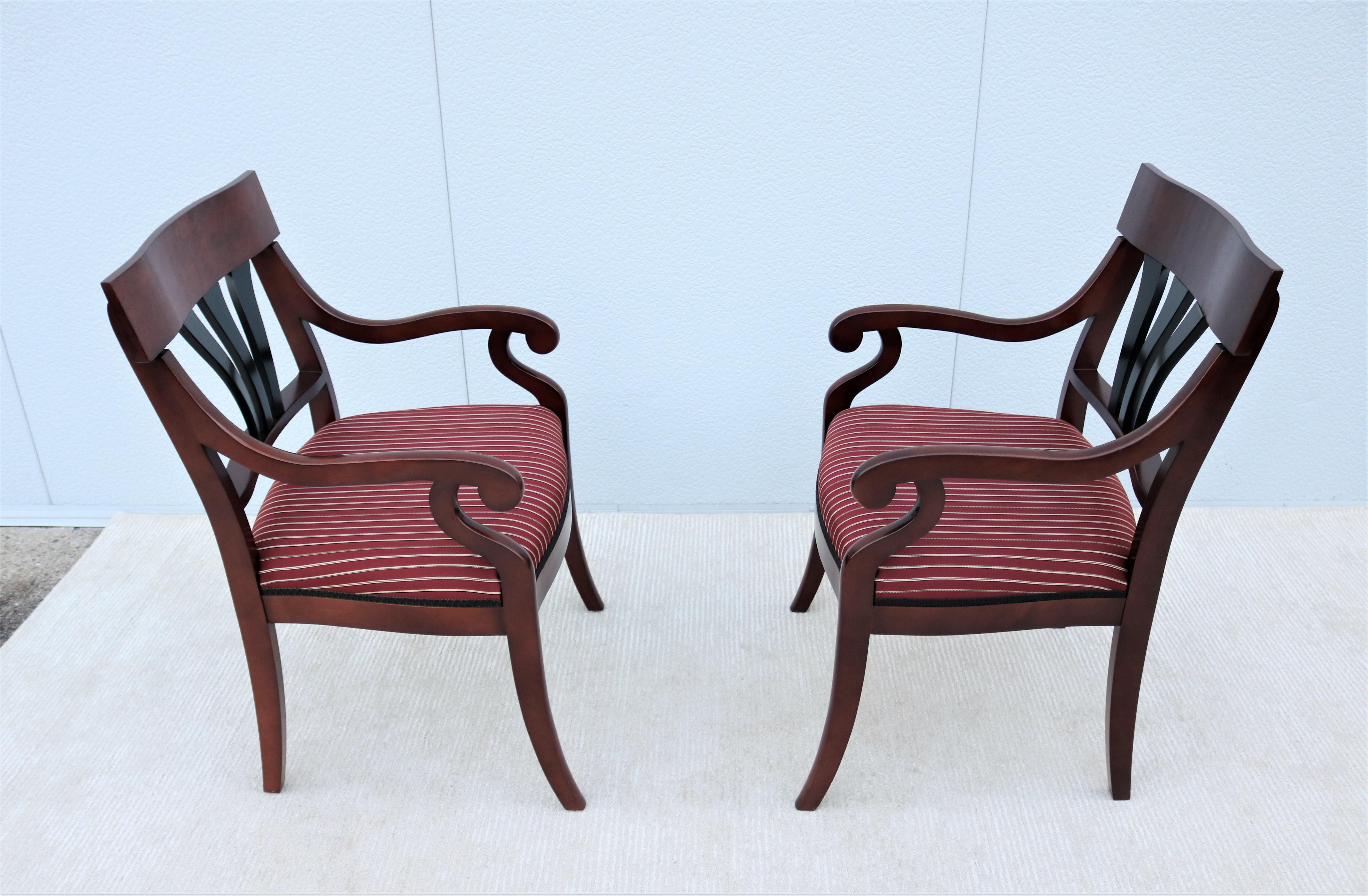 Traditional Kimball Innsbruck and Osterley Park Wood Guest Side Chairs, a Pair 1