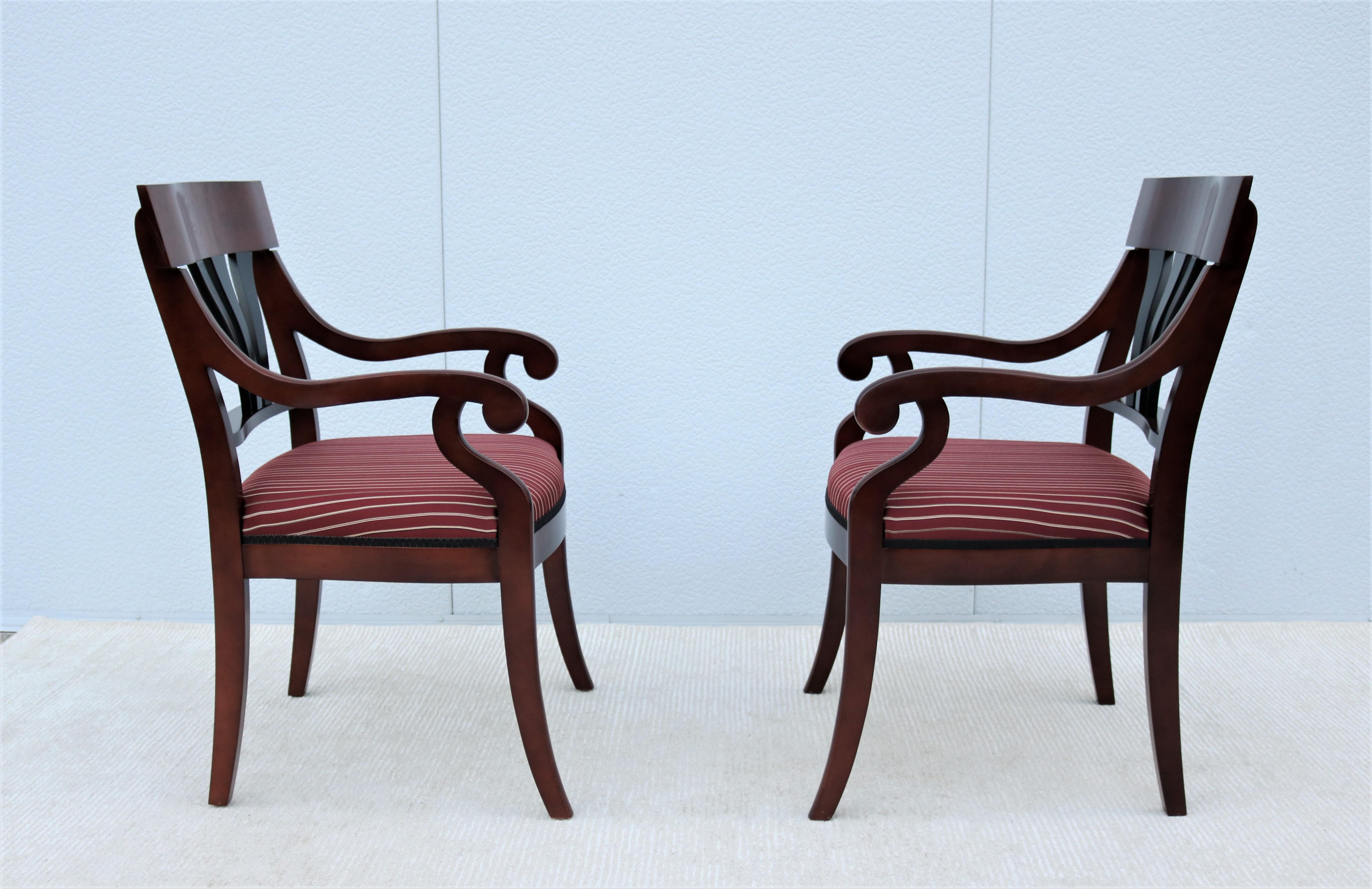 Traditional Kimball Innsbruck and Osterley Park Wood Guest Side Chairs, a Pair 2