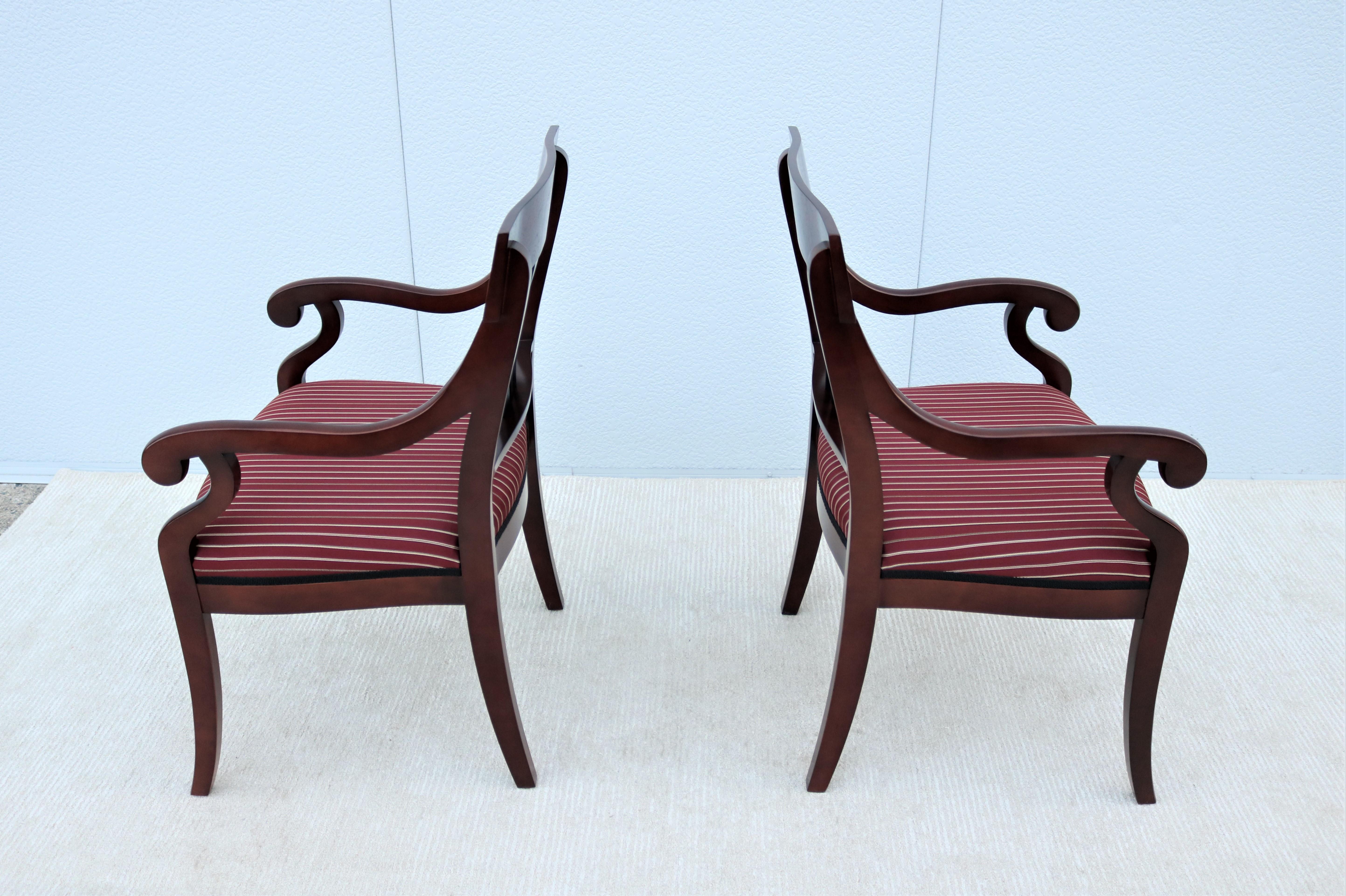 Traditional Kimball Innsbruck and Osterley Park Wood Guest Side Chairs, a Pair 4