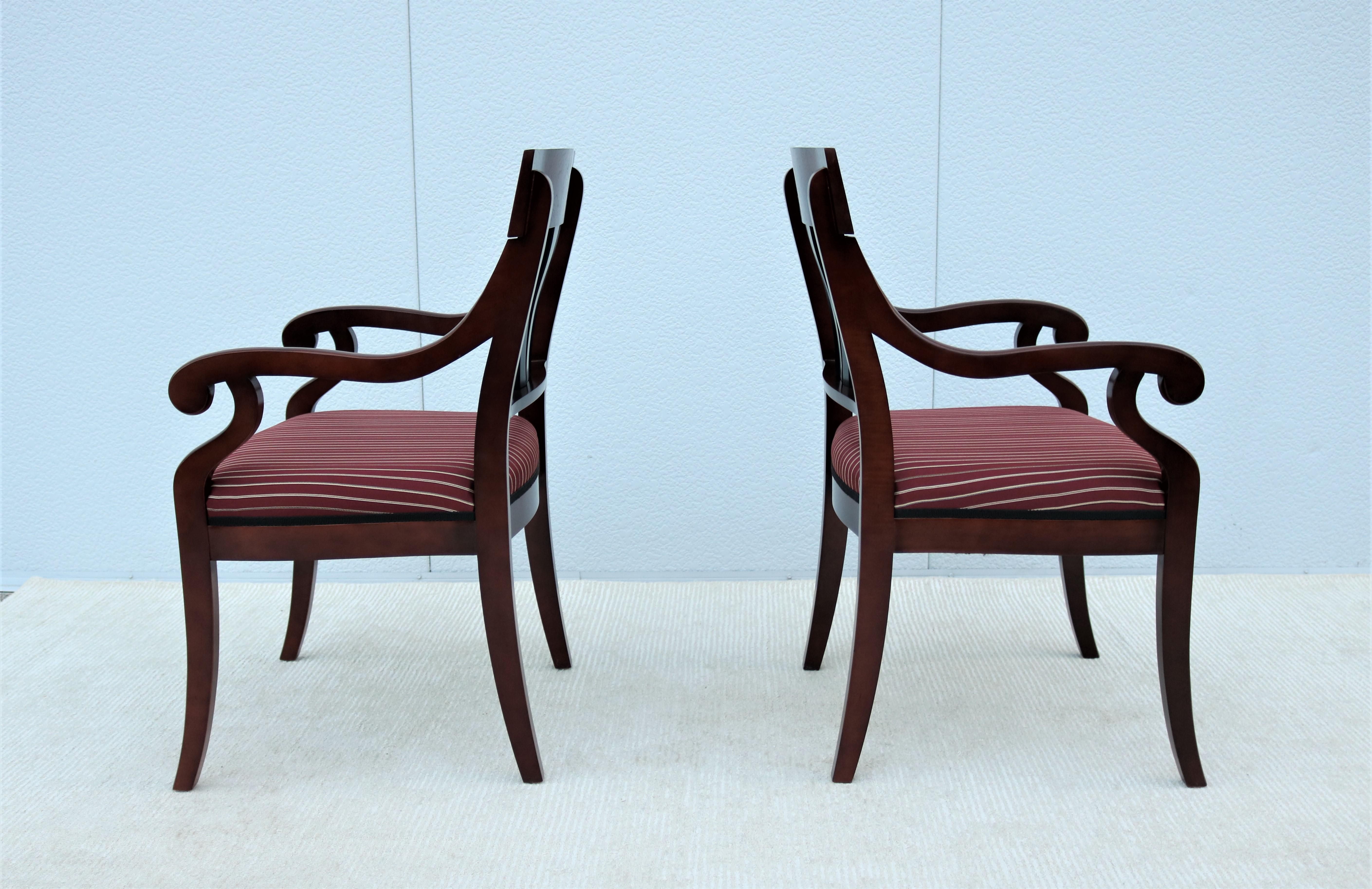 Traditional Kimball Innsbruck and Osterley Park Wood Guest Side Chairs, a Pair 5