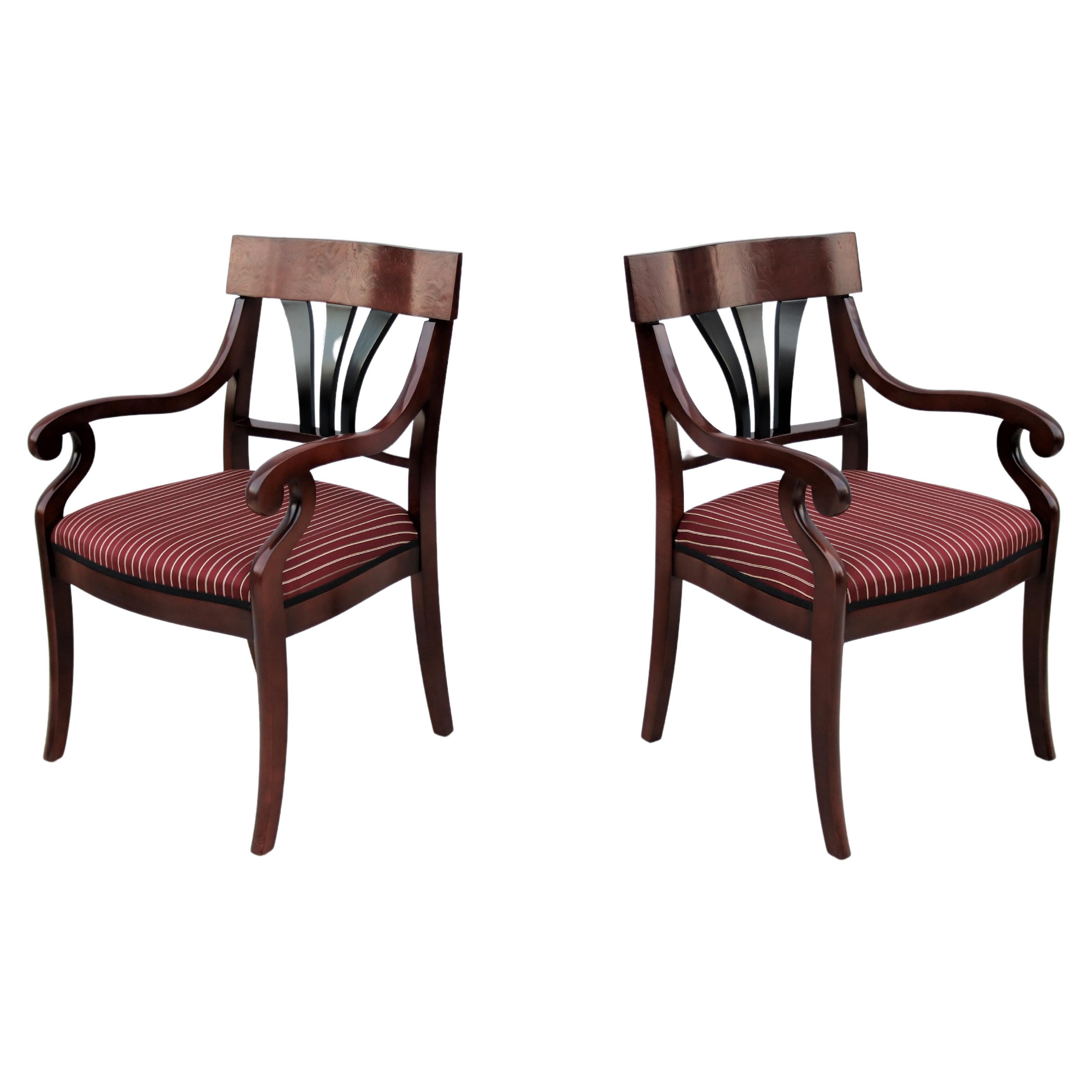 Traditional Kimball Innsbruck and Osterley Park Wood Guest Side Chairs, a Pair