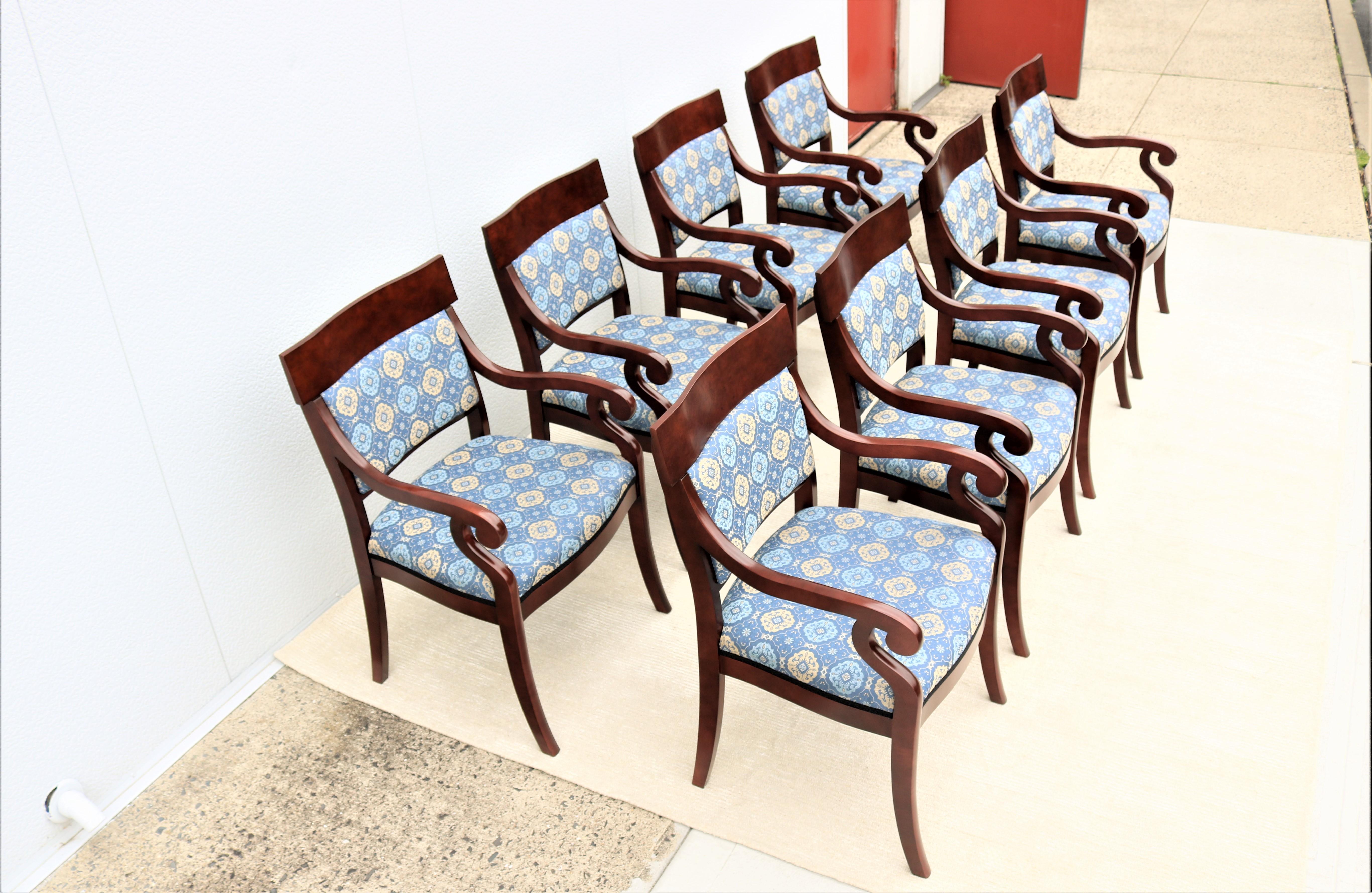 Traditional Kimball Innsbruck and Osterley Park Wood Guest Side Chairs, Set of 8 3