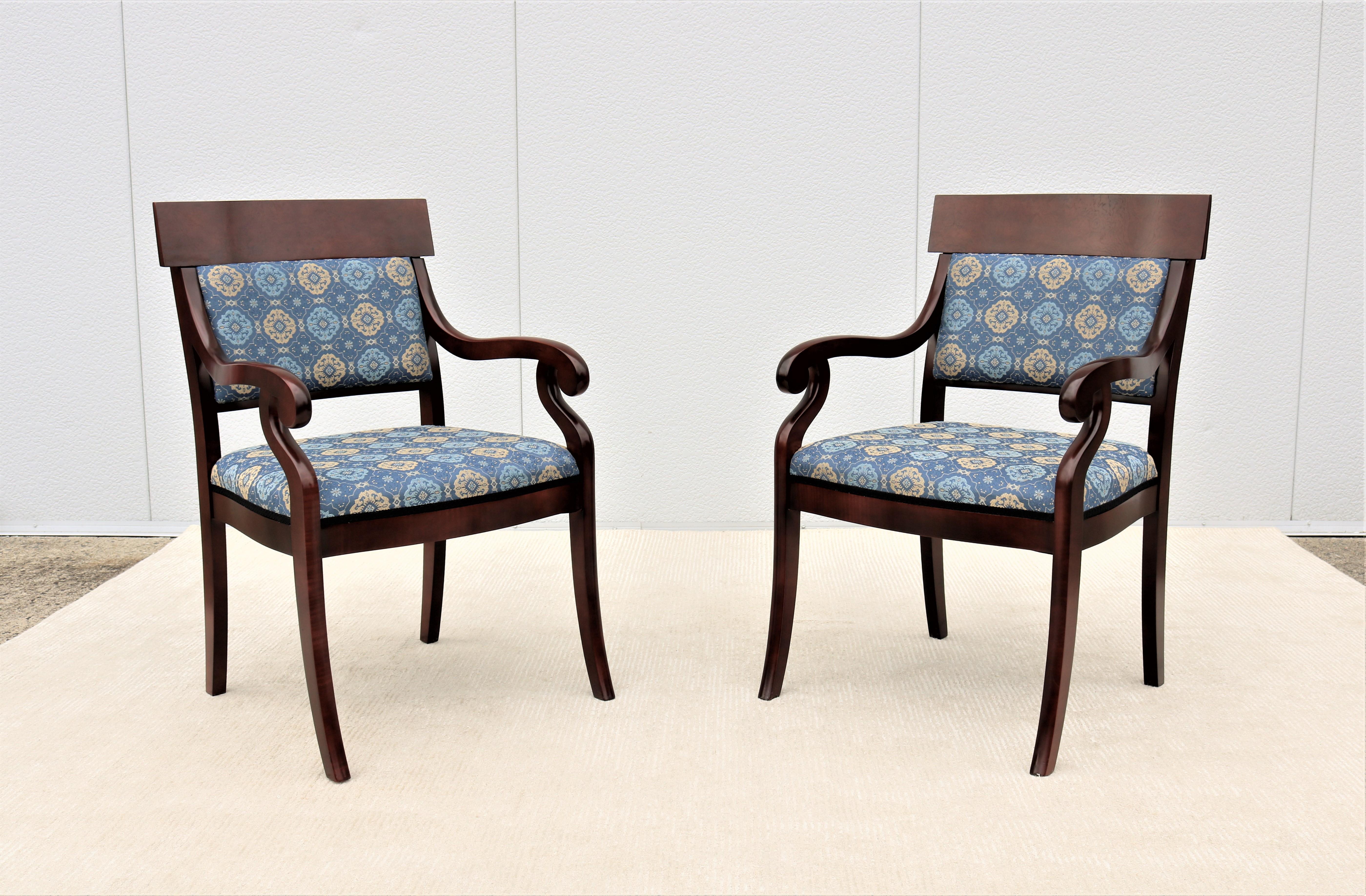 Traditional Kimball Innsbruck and Osterley Park Wood Guest Side Chairs, Set of 8 5