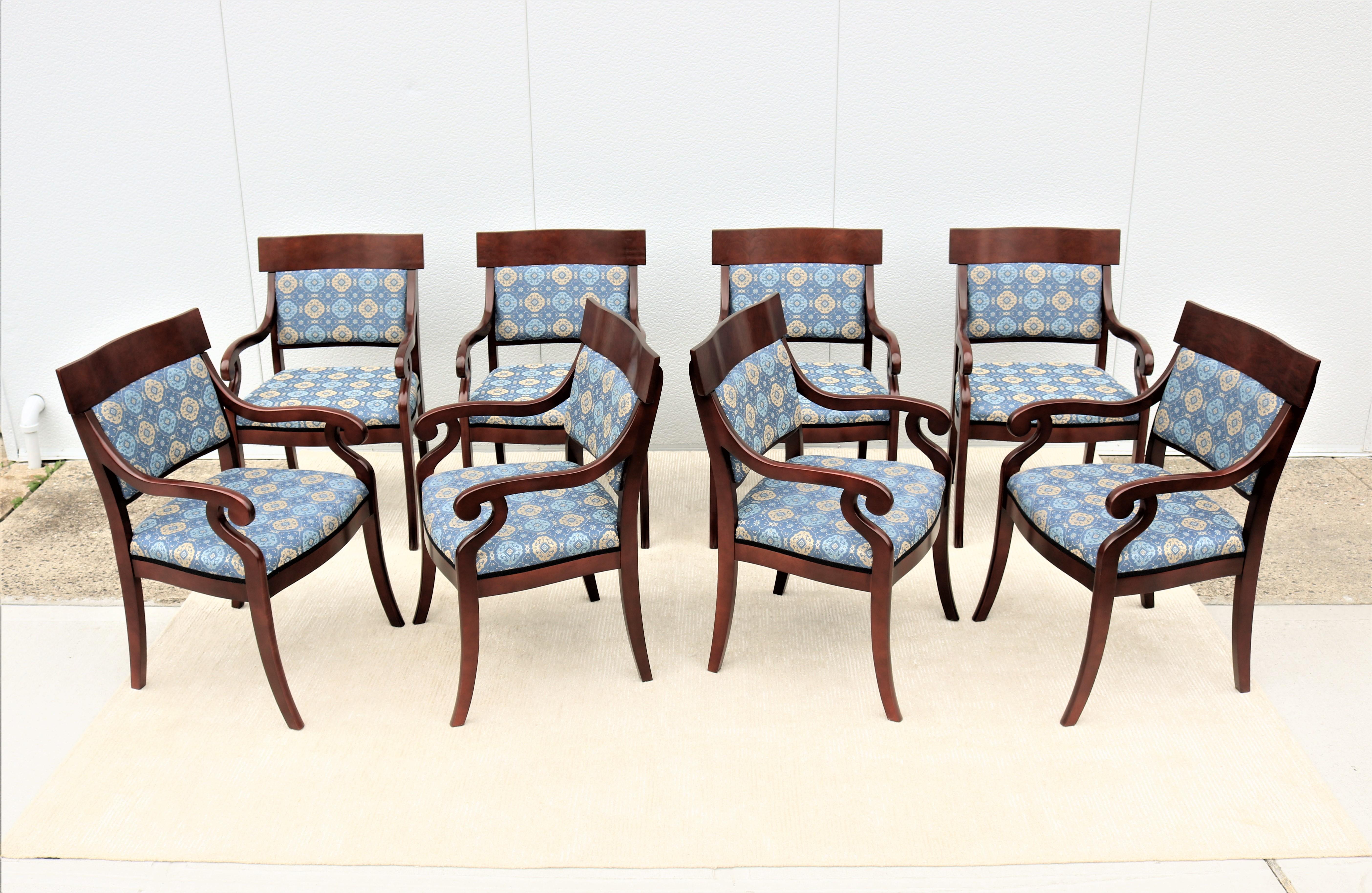 American Traditional Kimball Innsbruck and Osterley Park Wood Guest Side Chairs, Set of 8