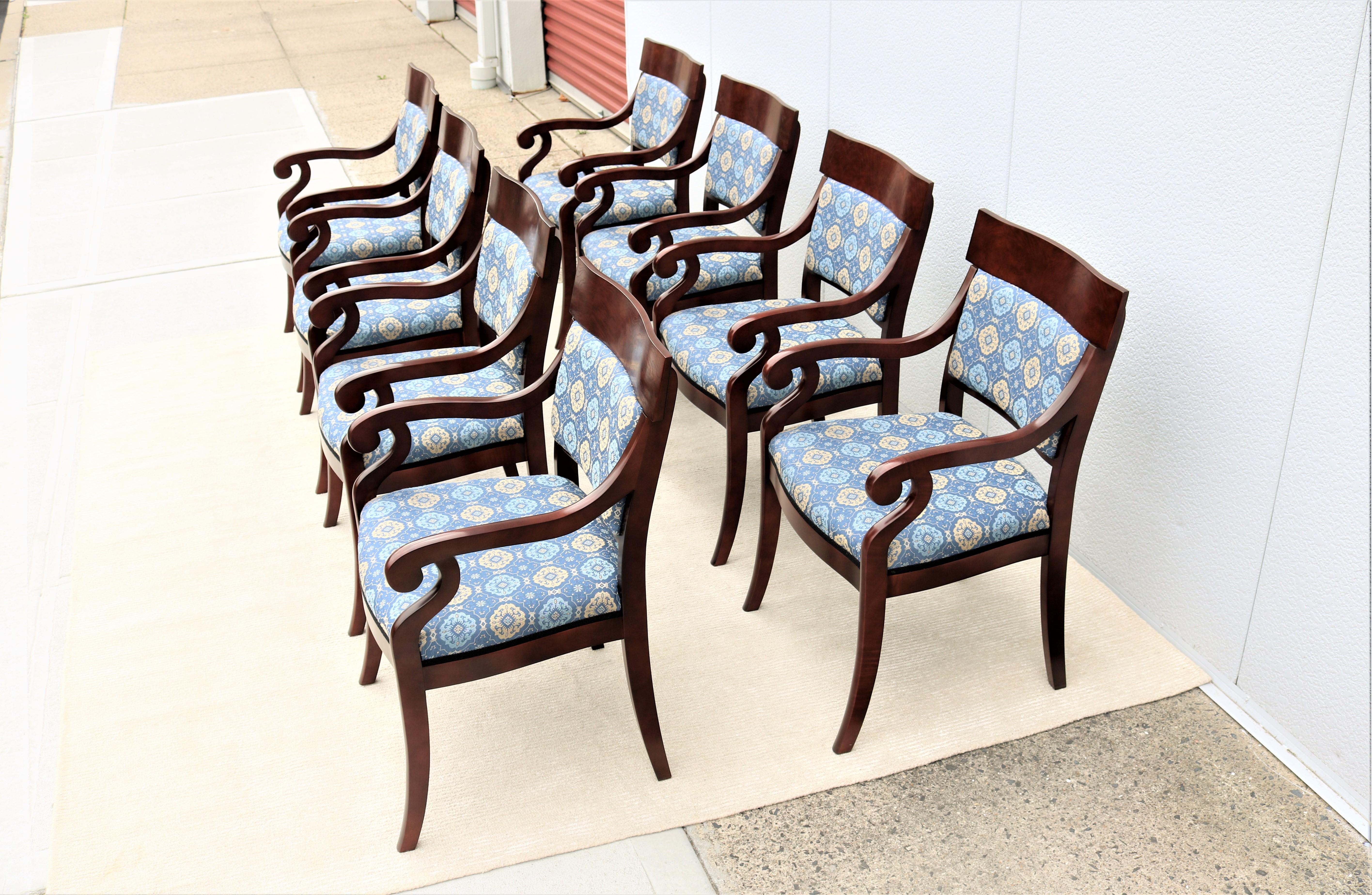 Traditional Kimball Innsbruck and Osterley Park Wood Guest Side Chairs, Set of 8 1