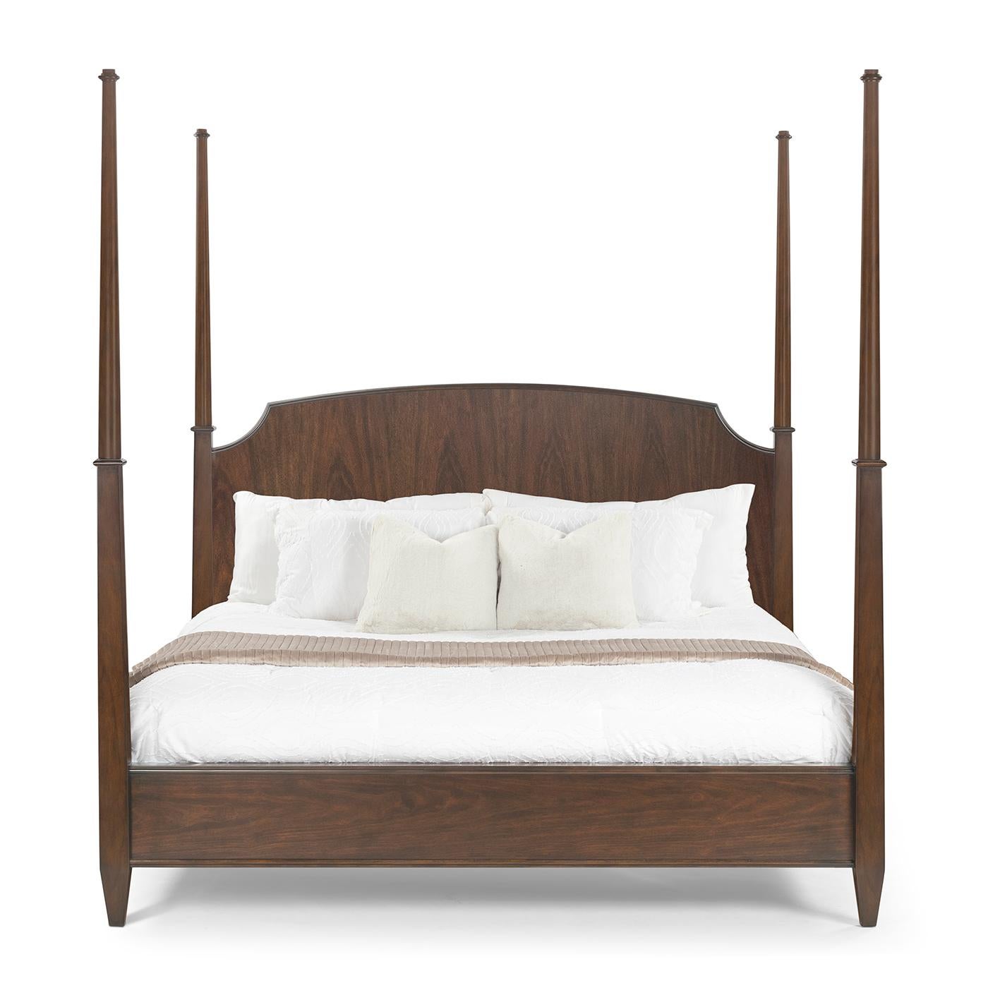 Rustic Traditional King Poster Bed For Sale