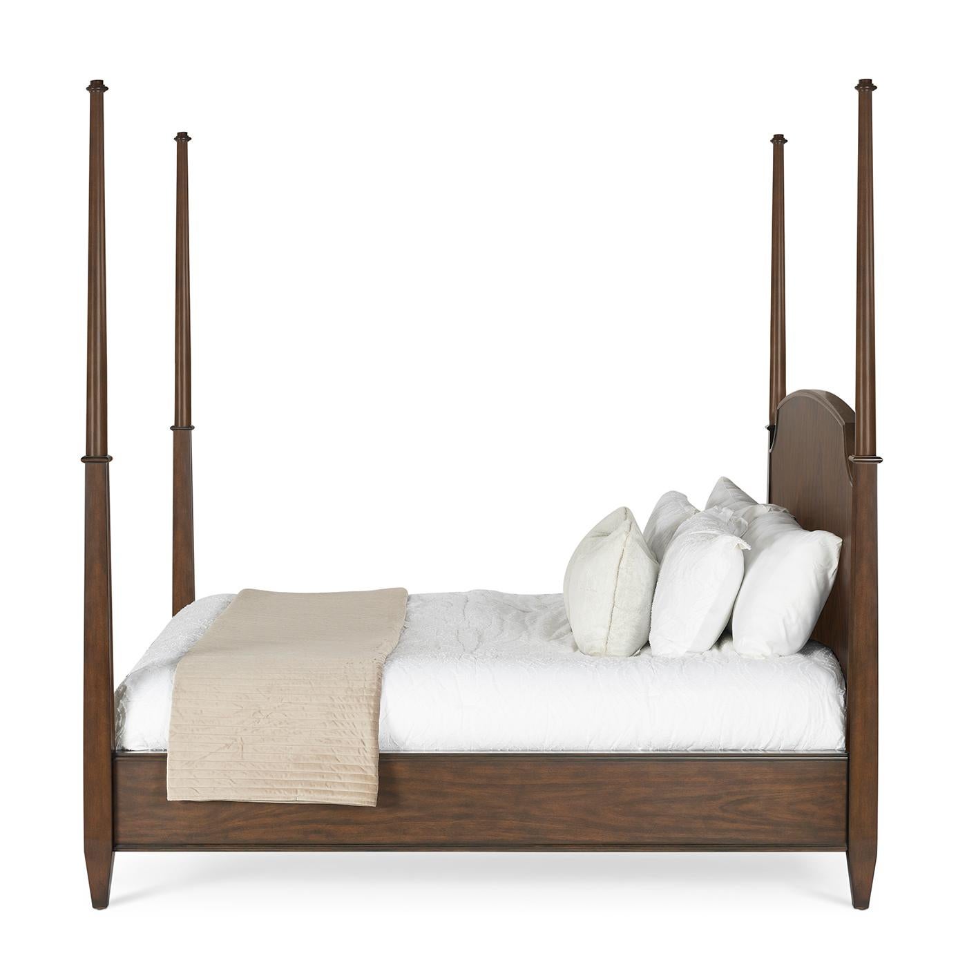 Contemporary Traditional King Poster Bed For Sale