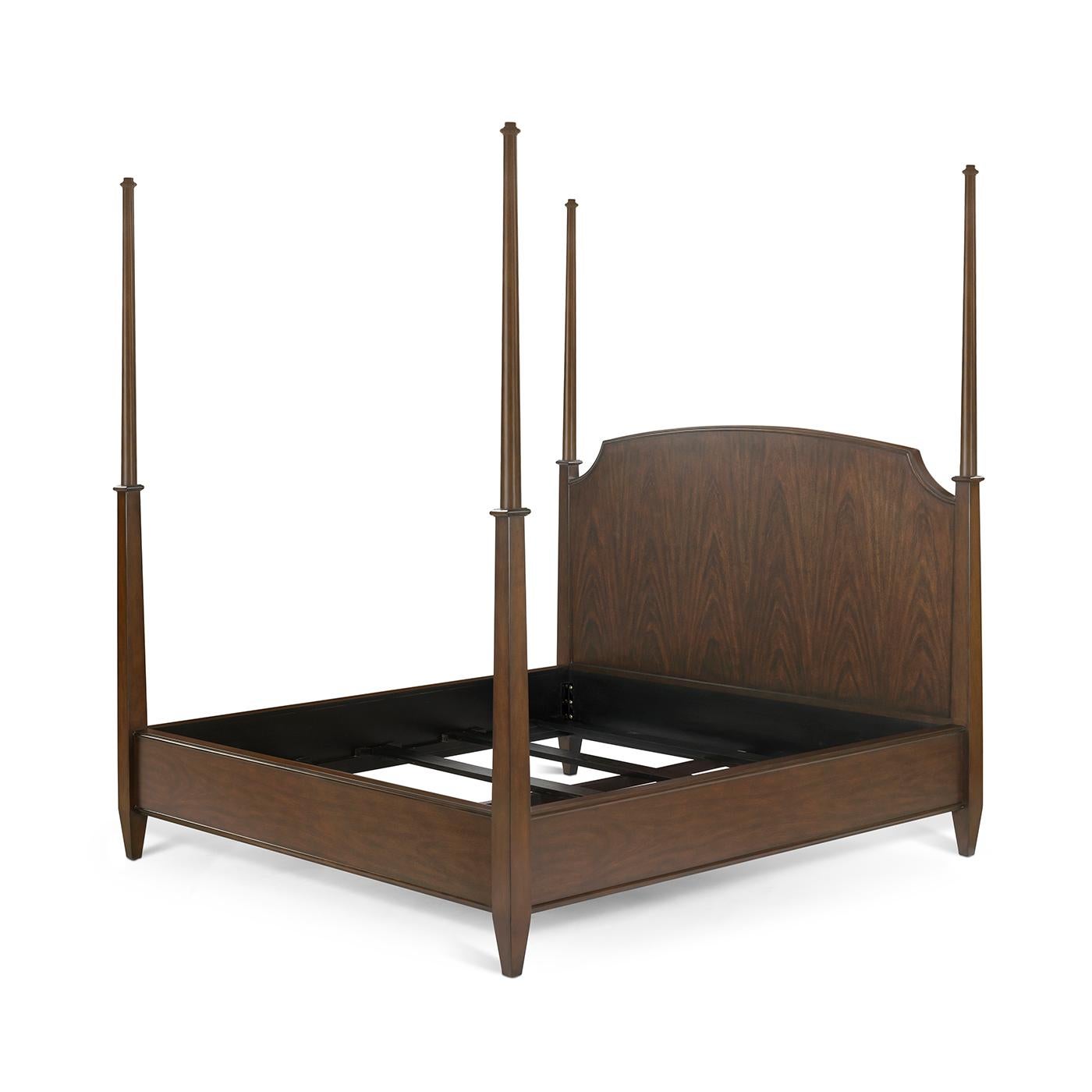 Wood Traditional King Poster Bed For Sale