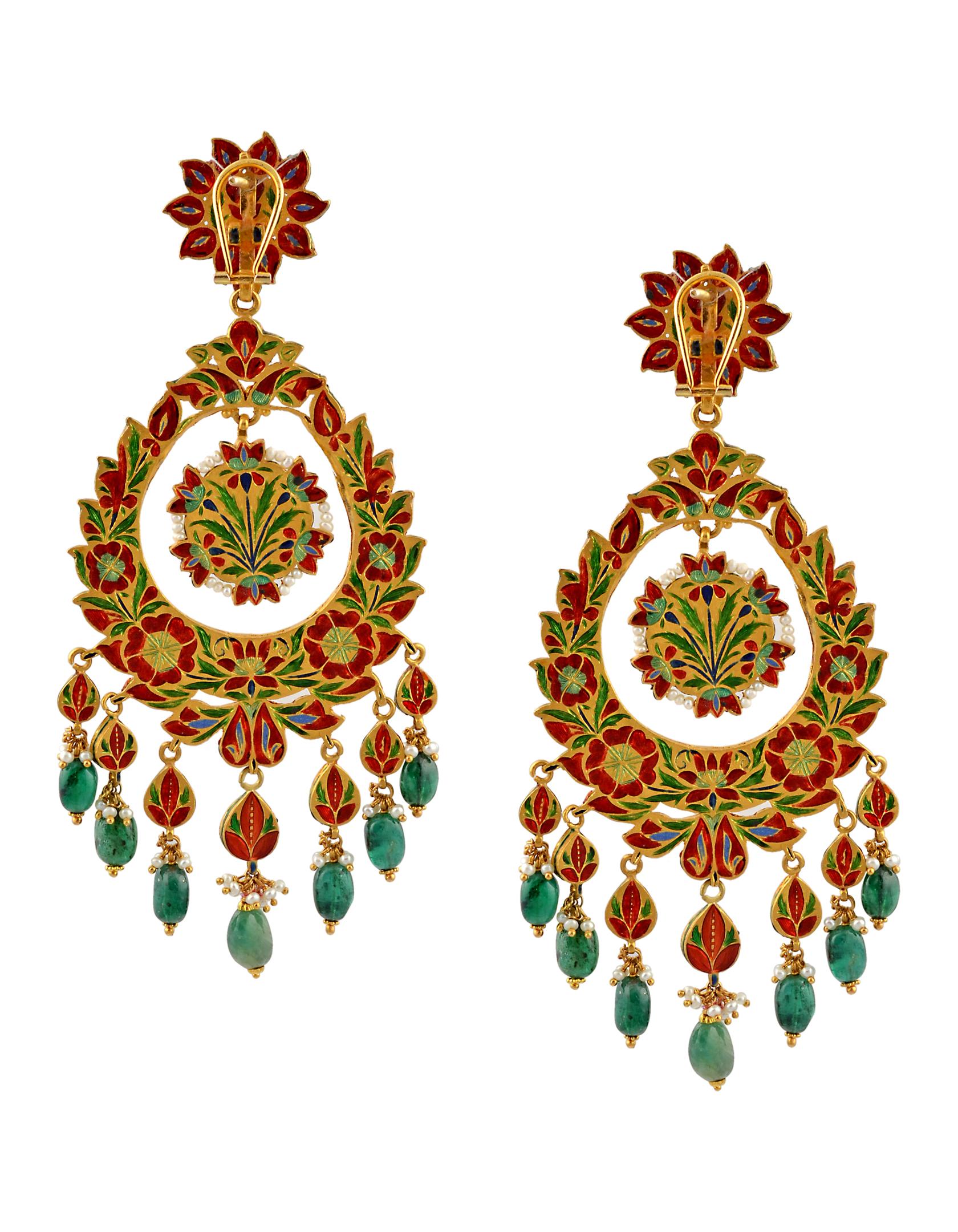 chand bali earrings gold