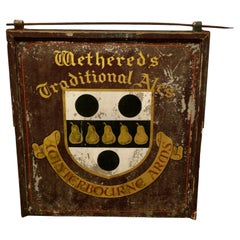 Traditional Large Hanging Pub Sign, Wethered’s Winterbourne Arms