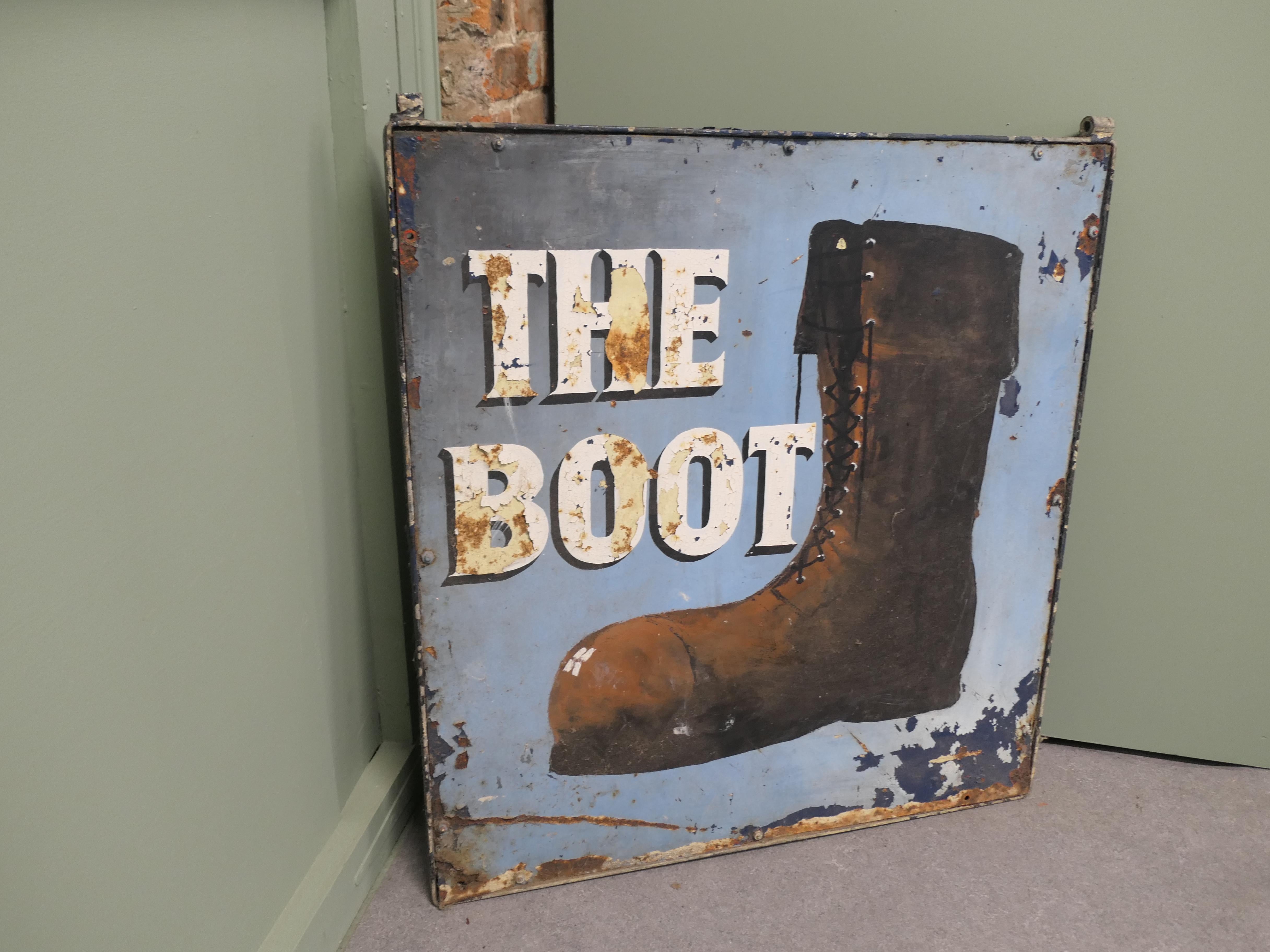 Traditionelles, großes, hängendes Pub-Schild aus Eisen. Das Boot im Angebot 1