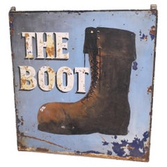 Traditional Large Iron Hanging Pub Sign. The Boot Traditional Large Iron Hanging Pub Sign. The Boot