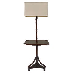 Traditional Leather and Mahogany Lamp Table in the style of Baker Furniture