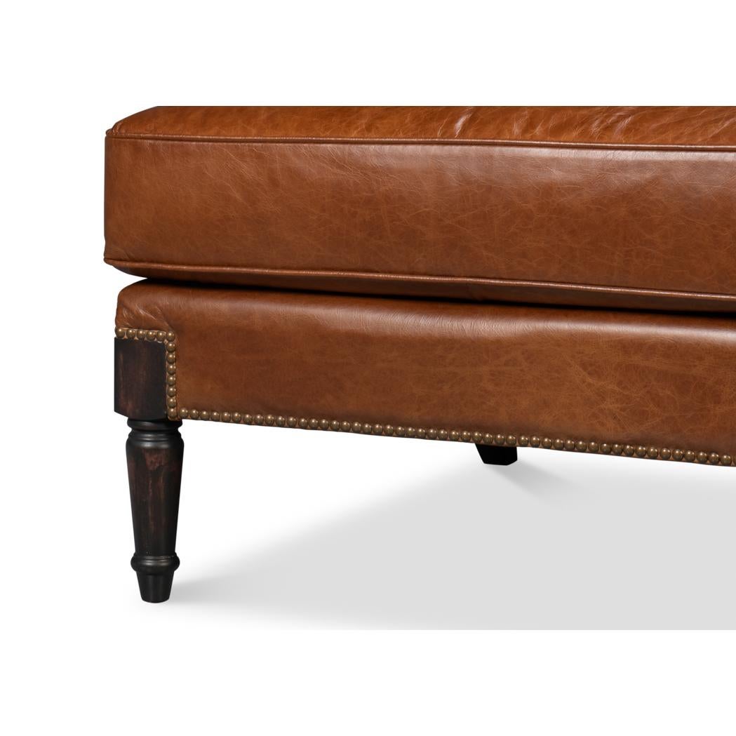 Traditional Leather Club Chair For Sale 4