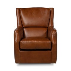 Traditional Leather Swivel Chair